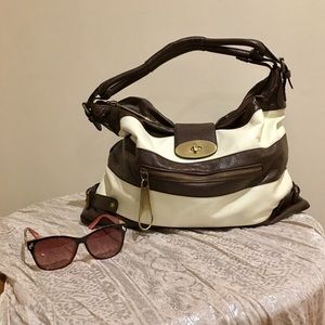 Super cute brown and cream bag.